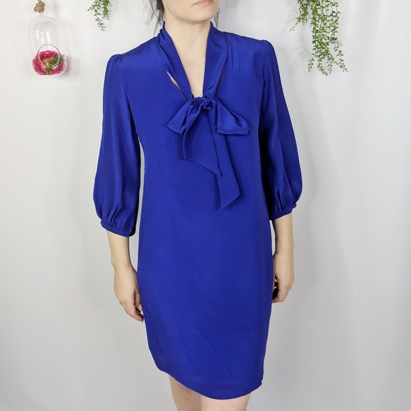 Annie Griffin Dresses & Skirts - ♻️ANNIE GRIFFIN 💯 silk royal blue shift dress 495